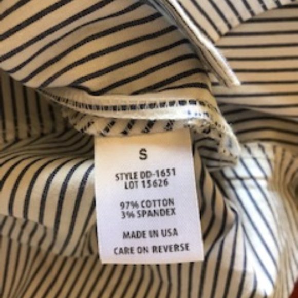 INTERMIX Striped Peplum Buttoned Blouse - Picture 9 of 9